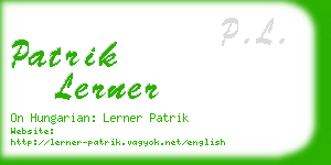 patrik lerner business card